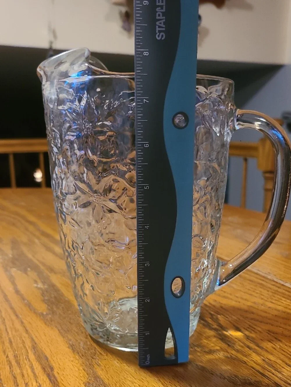 Princess House Fantasia Glass Floral Pitcher - Home Dining